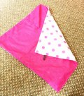Crinkle Square  - Pink Spots
